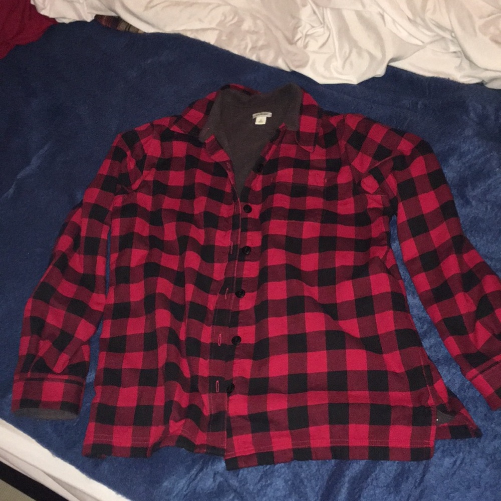 fleece lined flannel from l.l. bean